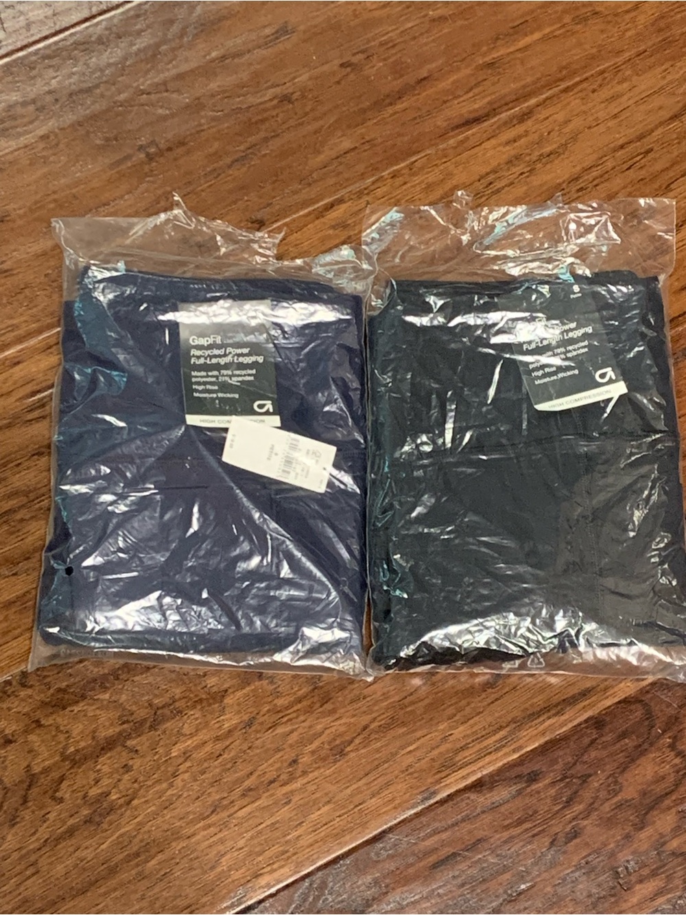 NWT Two pair GapFit Power Full Leg Leggings, Navy Blue and Black Small Petite